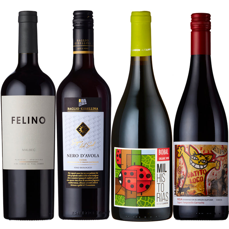 Organic Red Wine Case - Four bottle Selection