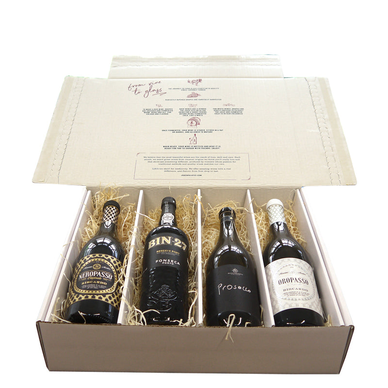 Christmas Essentials - Four  Bottle Wine Gift Box